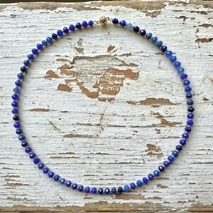 Vibrant Blue Quartz & Crystal Beaded Necklace